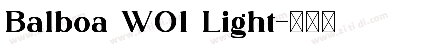 Balboa W01 Light字体转换